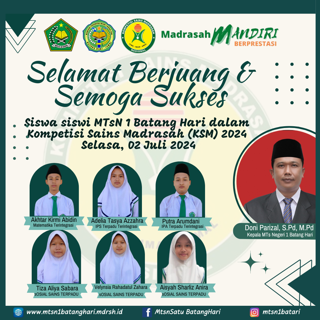 MTsN 1 Batang Hari Kirim 6 Duta KSM Tingkat Kabupaten