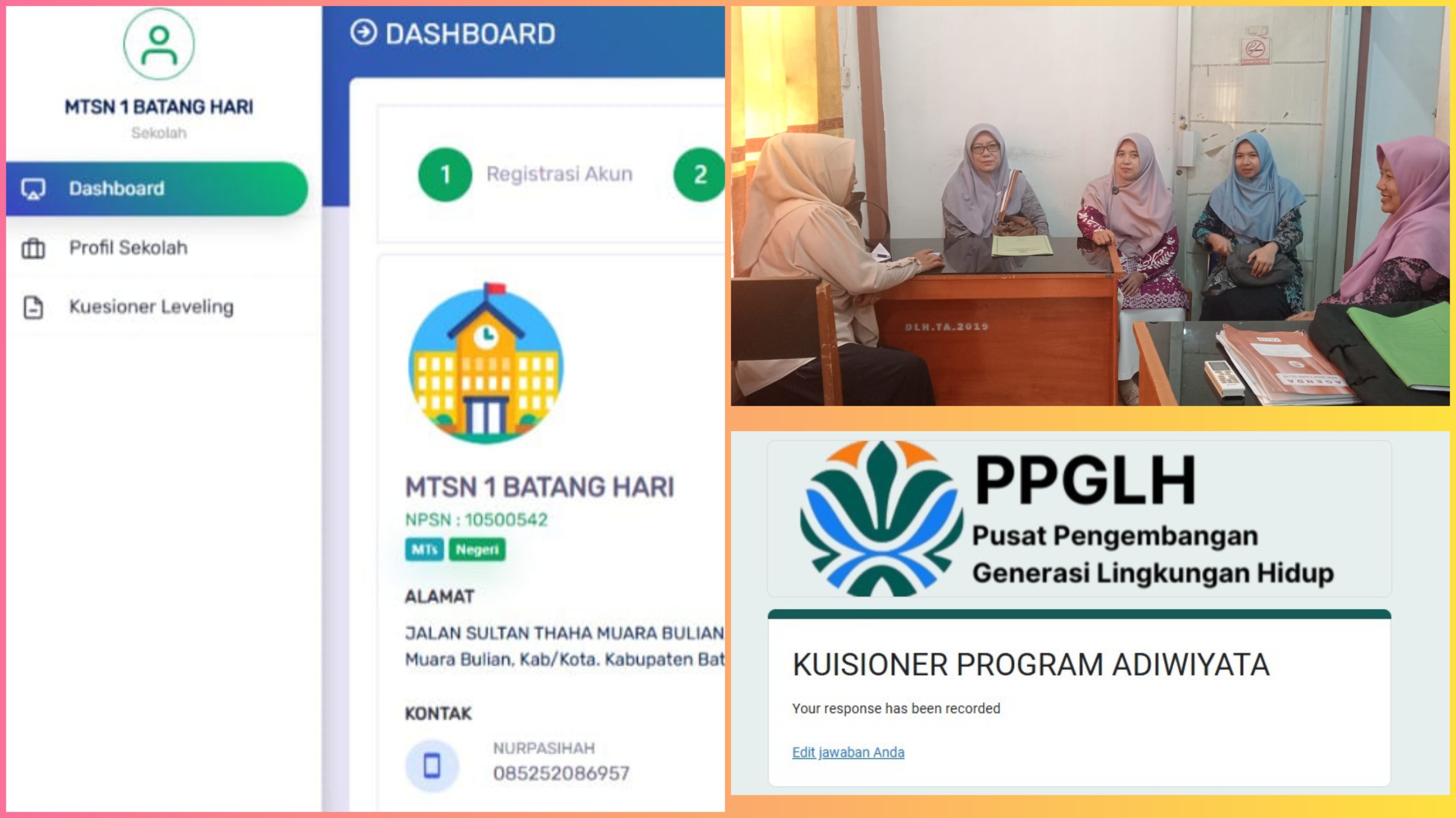 MTsN 1 Batang Hari Jalin Koordinasi Erat dengan Dinas Lingkungan Hidup Batang Hari Menuju Adiwiyata