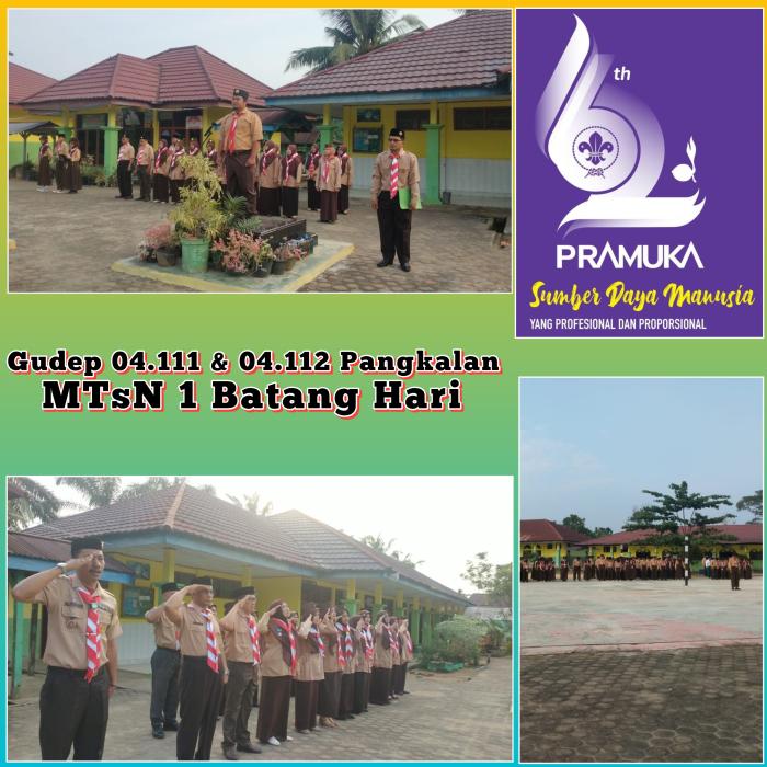 GUDEP 04.111 & 04.112 PANGKALAN MTs NEGERI 1 BATANG HARI ADAKAN UPACARA DALAM MEMPERINGATI HARI PRAMUKA GUDEP 04.111 & 04.112 PANGKALAN MTs NEGERI 1 BATANG HARI ADAKAN UPACARA DALAM MEMPERINGATI HARI PRAMUKA