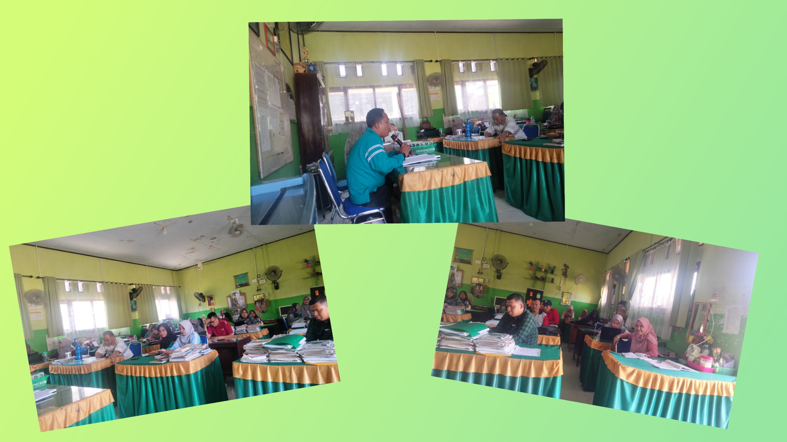 Persiapan Matang Akhir Tahun Ajaran, Kepala MTsN 1 Batang Hari Gelar Rakoor