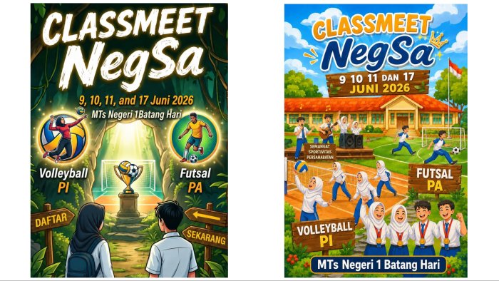 Pesta Olahraga Antarkelas Dimulai! Classmeet NegSa Siap Guncang Lapangan Hijau MTsN 1 Batang Hari Pesta Olahraga Antarkelas Dimulai! Classmeet NegSa Siap Guncang Lapangan Hijau MTsN 1 Batang Hari