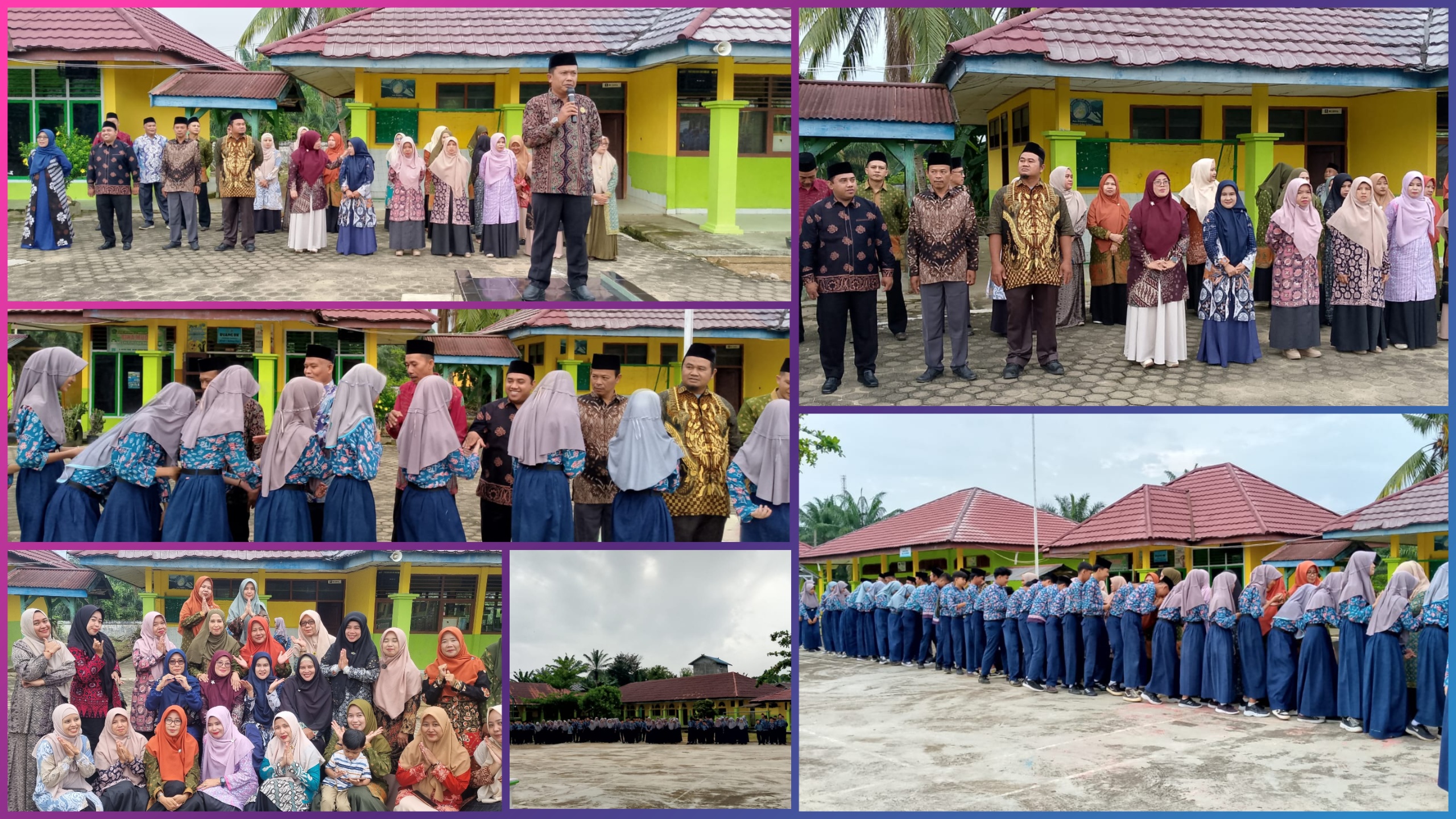 Hari Pertama Sekolah, MTsN 1 Batang Hari Gelar Apel Pagi dan Salaman Penuh Keakraban