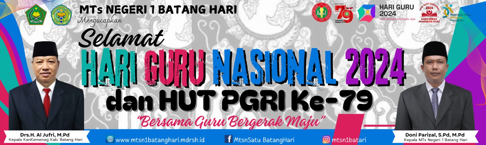 MTsN 1 Batang Hari Memberikan Pengharagaan Kepada Guru Dalam Rangka HGN Dan PGRI Ke-79