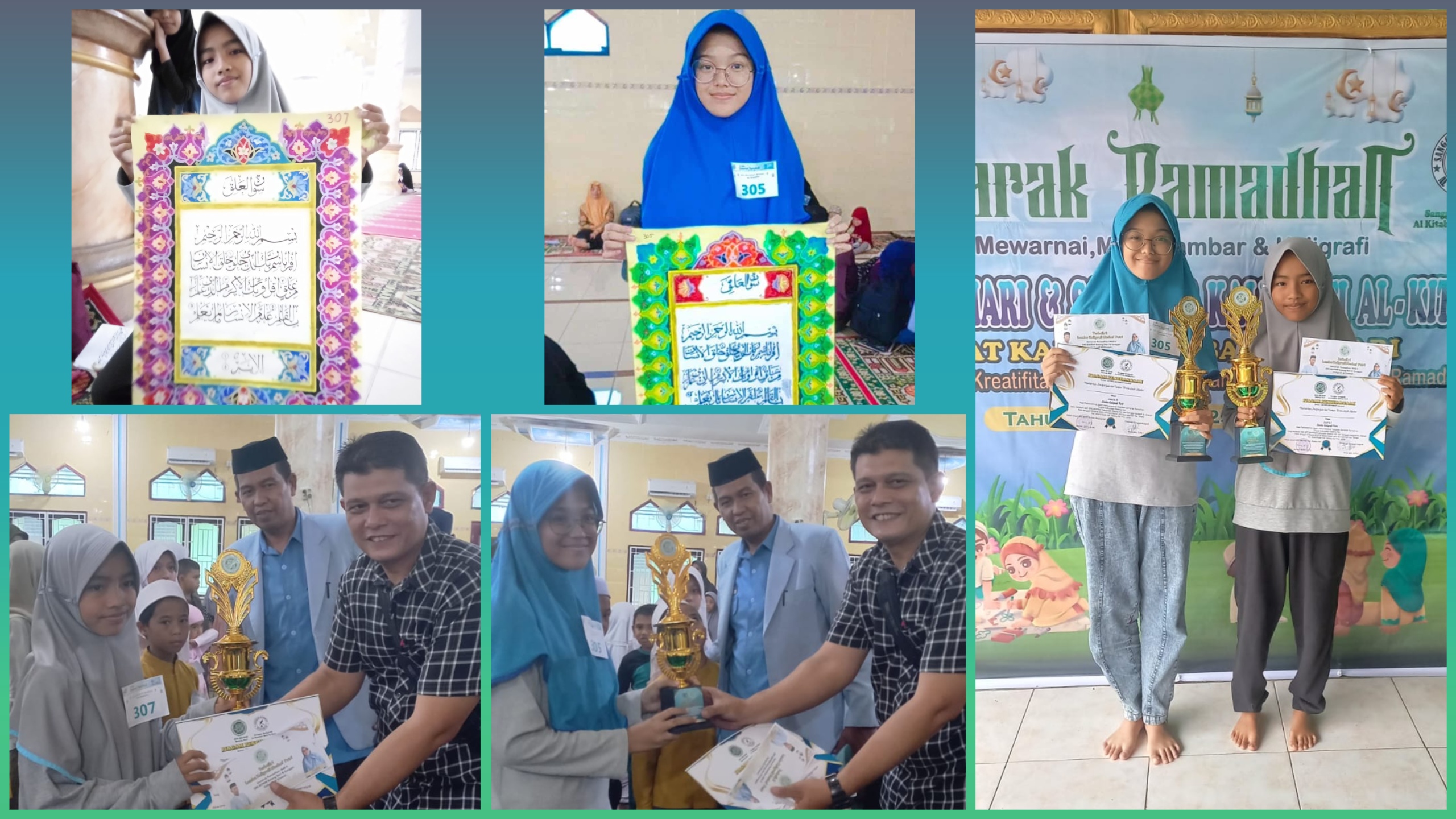 Dua Siswa MTsN 1 Batang Hari Sabet Juara Lomba Kaligrafi Semarak Ramadhan BKPMRI