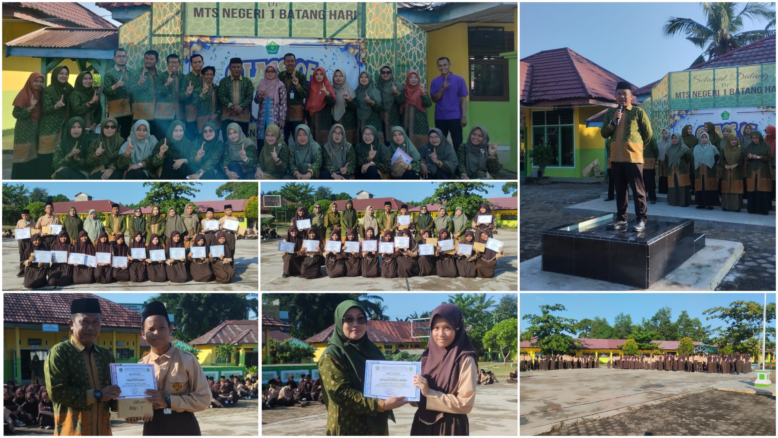 MTsN 1 Batang Hari Gelar Apel Akhir Tahun Ajaran, kepala Madrasah Serahkan Reward Siswa Berprestasi