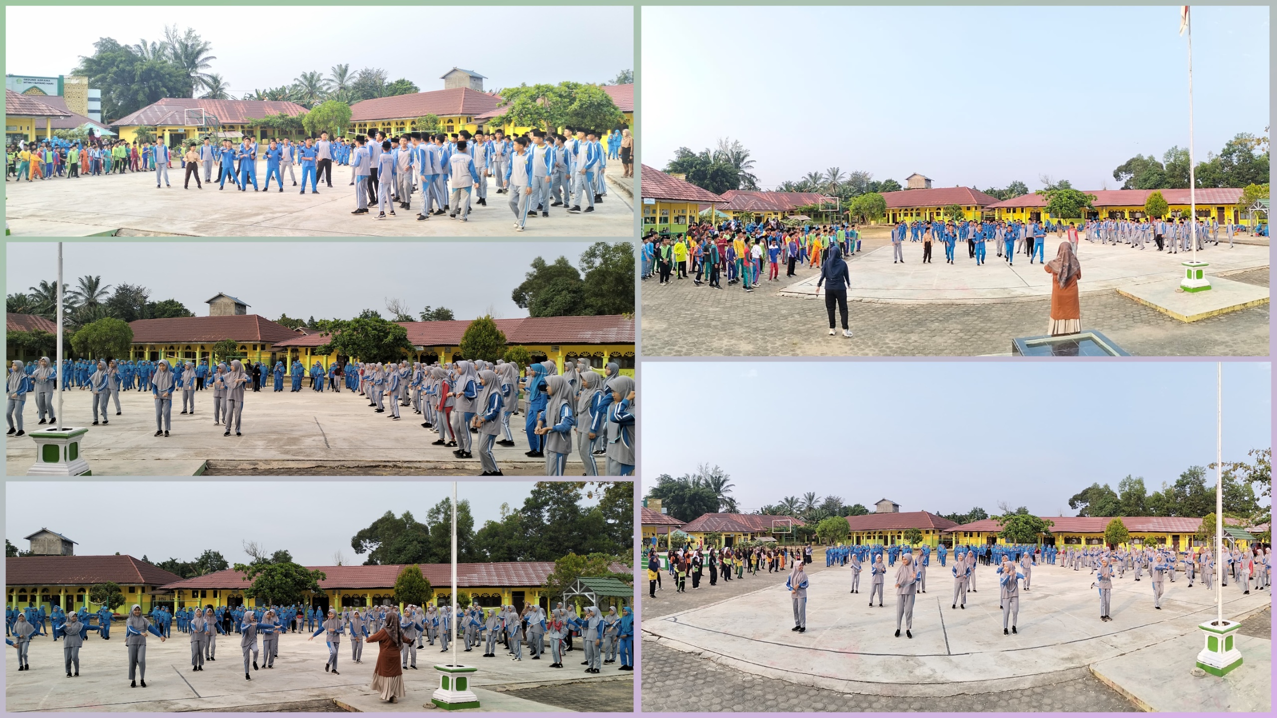 Senam Pagi  MTsN 1 Batang Hari Bangun Semangat dan Kesehatan Warga Sekolah