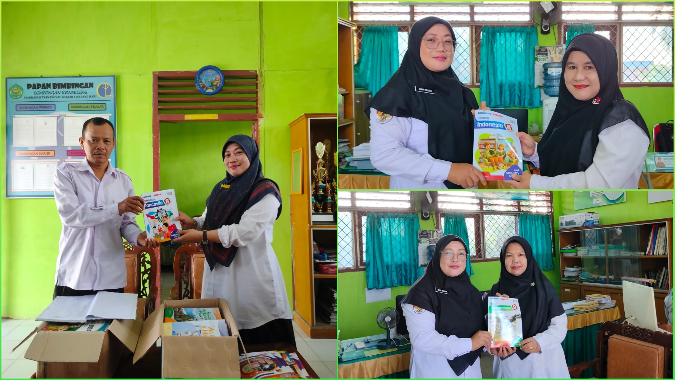 MTsN 1 Batang Hari Tingkatkan KBM dengan Penyerahan Buku Paket Baru