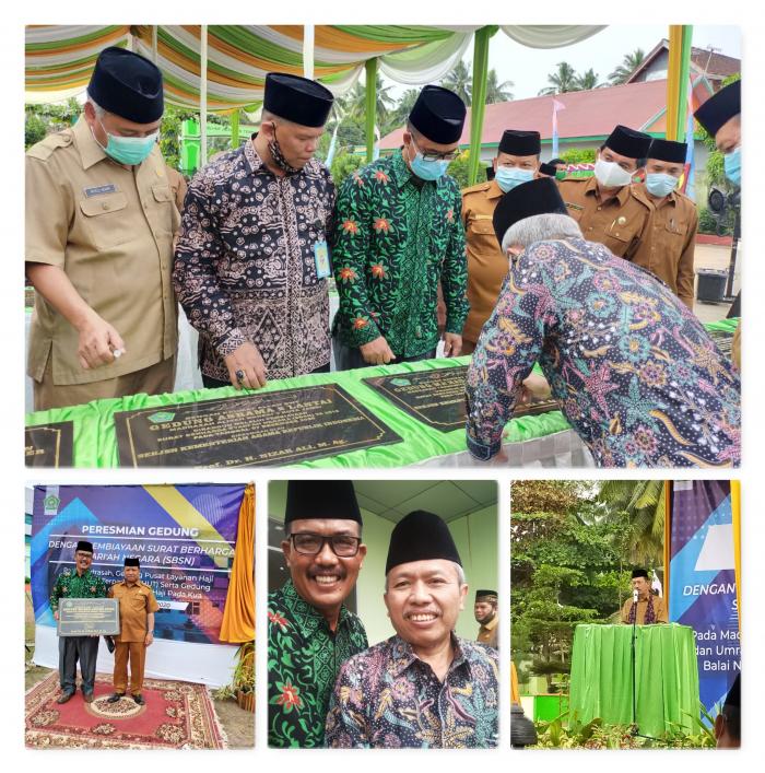 Sekjen Kemenag RI Tanda Tangani Prasasti Asrama Siswa MTs Negeri 1 Batang Hari