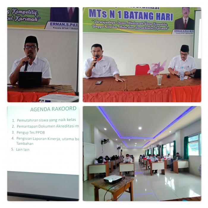 MTsN 1 Adakan Rakoor Penetapan Kenaikan Kelas 7 dan 8