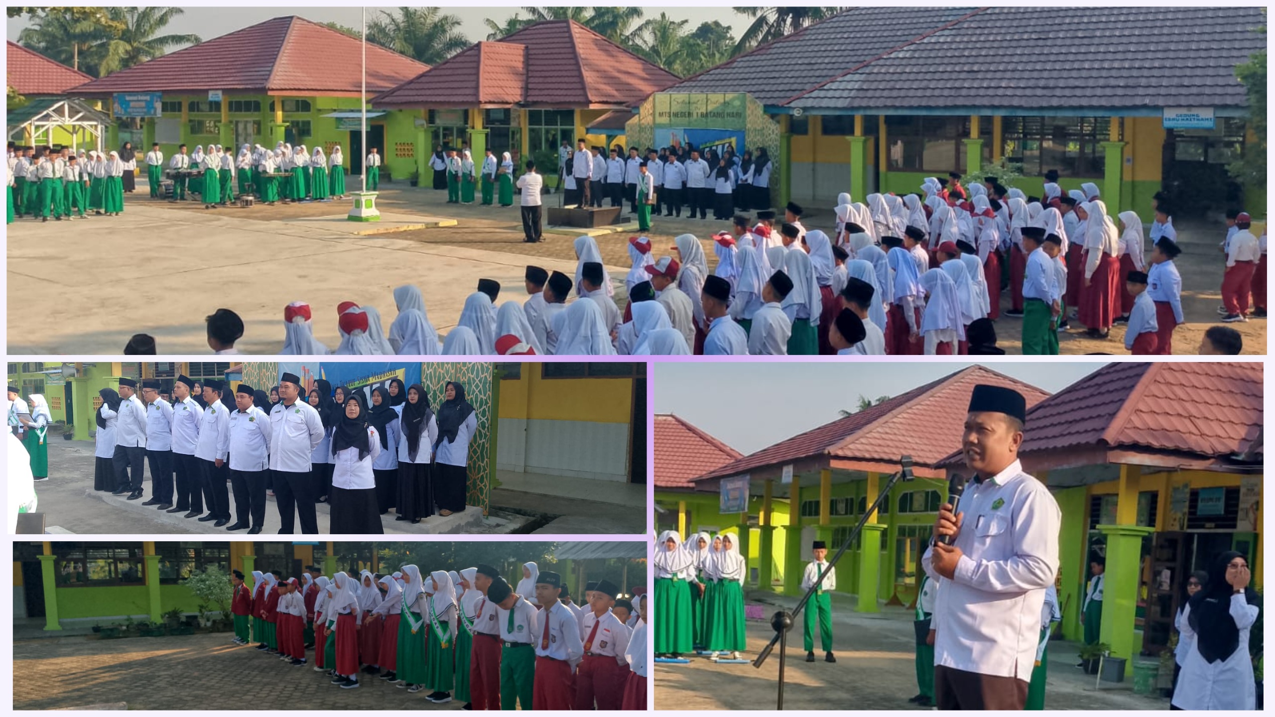 Semangat Baru di MTsN 1 Batang Hari: Upacara Perdana Siswa Kelas VII Bersama Kakak Kelas