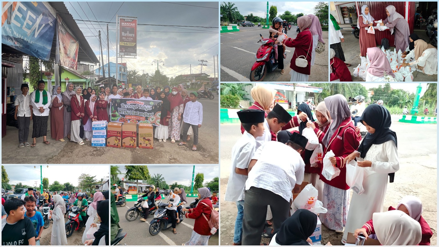 OSIM MTsN 1 Batang Hari Bersama PIK R Bina Muda Gelar Ramadhan Berbagi Takjil 