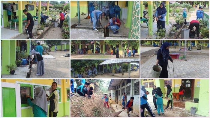MTsN 1 Batang Hari Gelar Gotong Royong Sambut Libur Semester TA 2025-2026