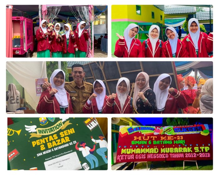 Meriahkan HUT ke-23 SMAN 6 Batang Hari, Perwakilan Anggota OSIM MTsN 1 Hadiri Bazar dan Pentas Seni