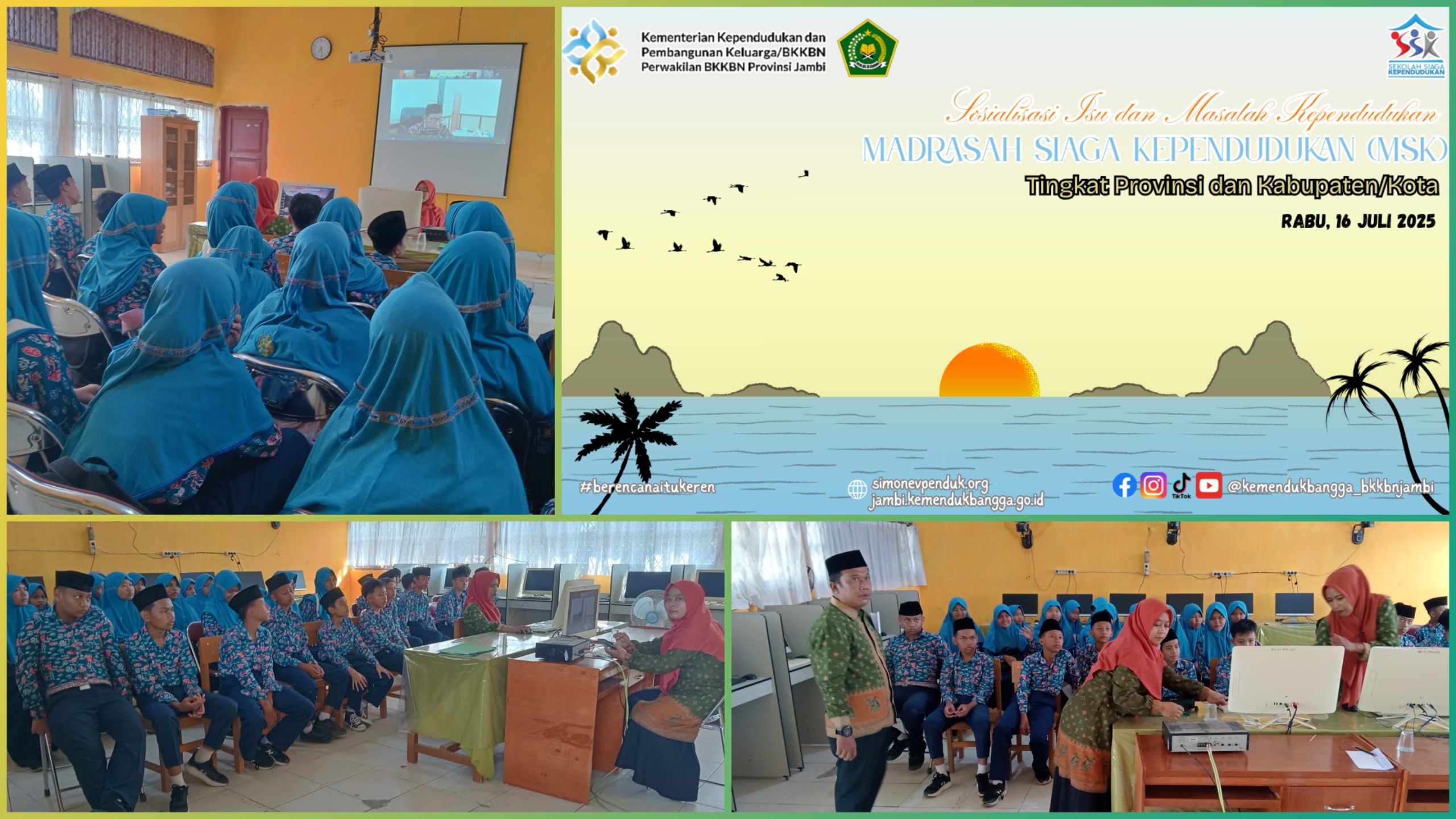 MTsN 1 Batanghari Ikuti Sosialisasi Isu Kependudukan Tingkat Provinsi dan Kabupaten/Kota