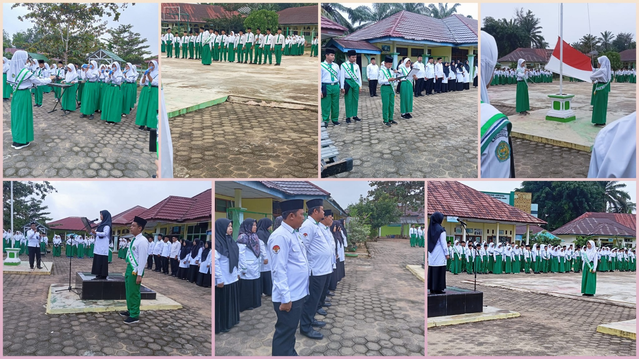 MTsN 1 Batang Hari Gelar Upacara Bendera Bertema Kiat Meningkatkan Disiplin Saat Berpuasa 