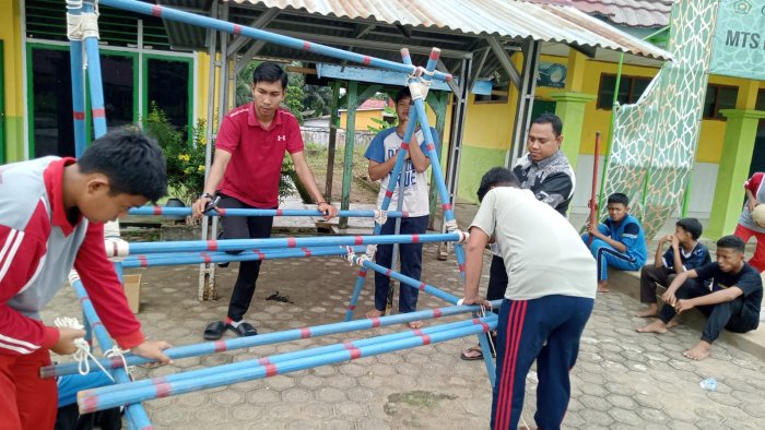 H-1 Menuju Jamran 2025 Muara Bulian: Pangkalan MTsN 1 Batang Hari Sibuk Berkreasi, Siapkan Pionering Unik