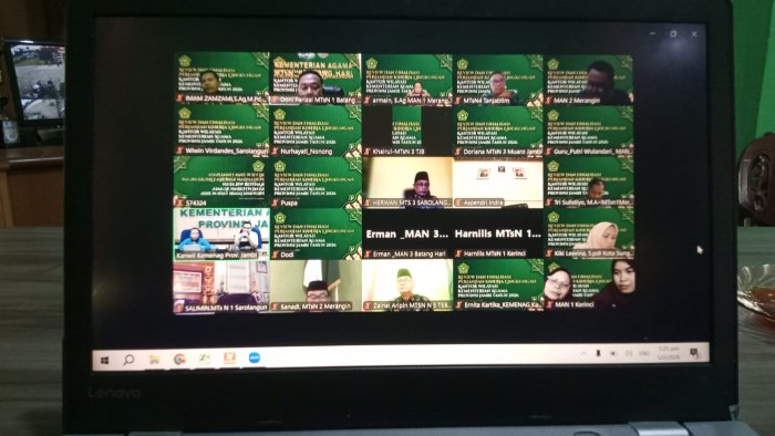 Perkuat Akuntabilitas, Kepala MTsN 1 Batang Hari Ikuti Review dan Finalisasi Perjanjian Kinerja Kanwil Kemenag Jambi