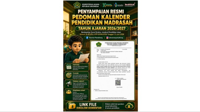 Sambut Tahun Ajaran Baru, MTsN 1 Batang Hari Siap Tindak Lanjuti Pedoman Kalender Pendidikan Madrasah TP 2026/2027 Sambut Tahun Ajaran Baru, MTsN 1 Batang Hari Siap Tindak Lanjuti Pedoman Kalender Pendidikan Madrasah TP 2026/2027