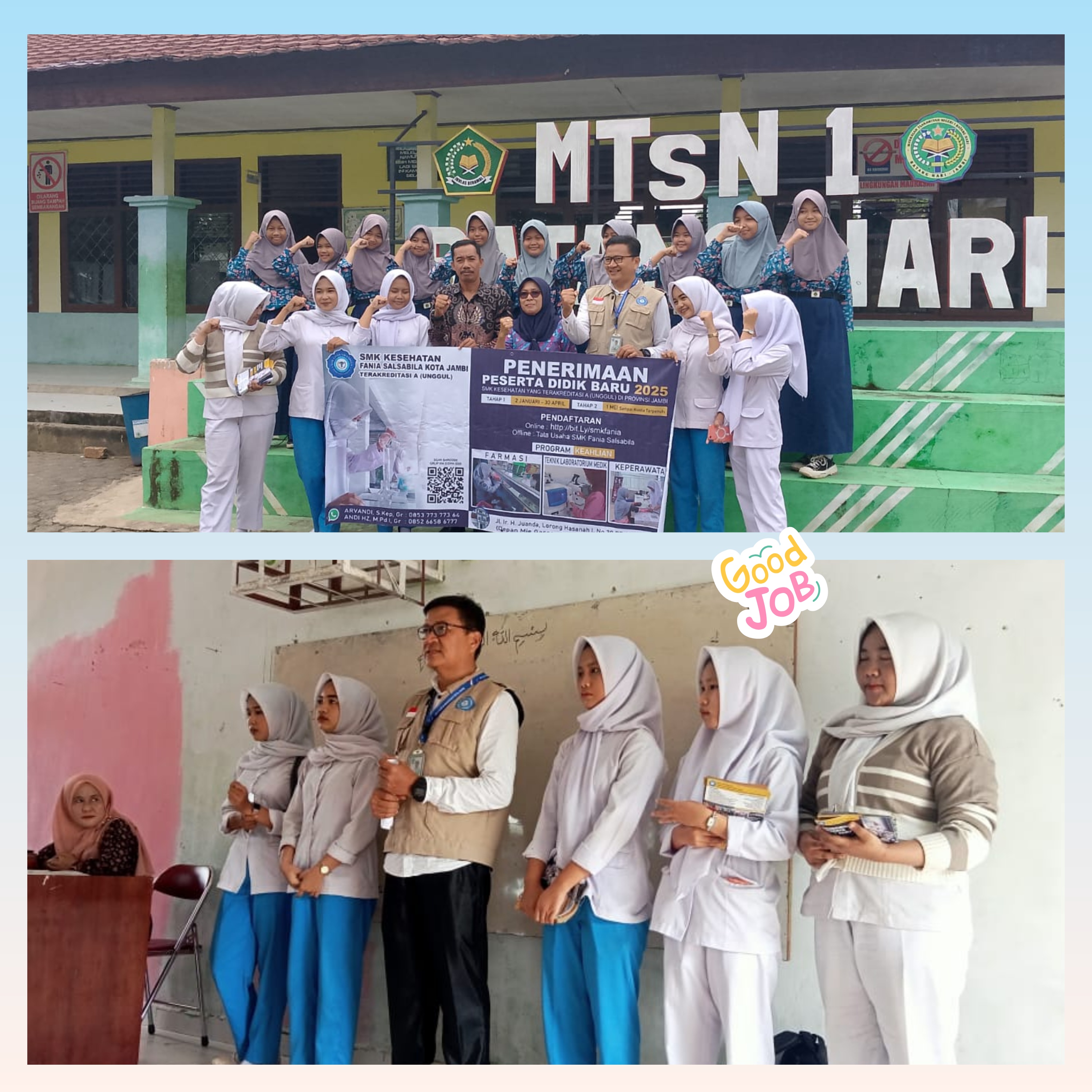 SMK Kesehatan Fania Salsabila Sosialisasikan Program Studi ke MTsN 1 Batang Hari