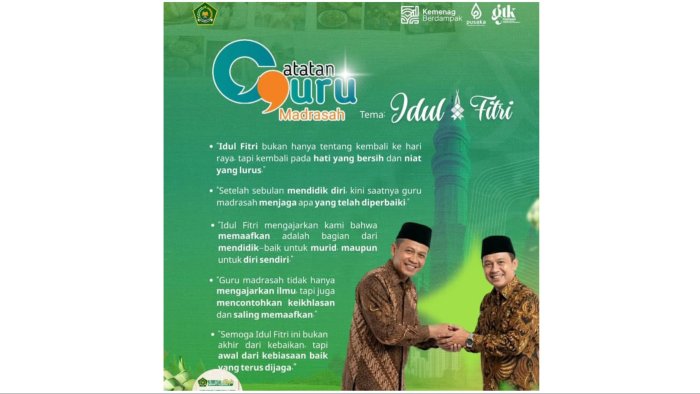 Refleksi Idul Fitri 1447 H: Guru Madrasah Sebagai Teladan Keikhlasan dan Penjaga Hati yang Bersih Refleksi Idul Fitri 1447 H: Guru Madrasah Sebagai Teladan Keikhlasan dan Penjaga Hati yang Bersih