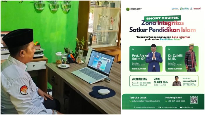 Wujudkan Tata Kelola Bersih, Kepala MTsN 1 Batang Hari Ikuti Short Course Zona Integritas Satker Pendidikan Islam Wujudkan Tata Kelola Bersih, Kepala MTsN 1 Batang Hari Ikuti Short Course Zona Integritas Satker Pendidikan Islam