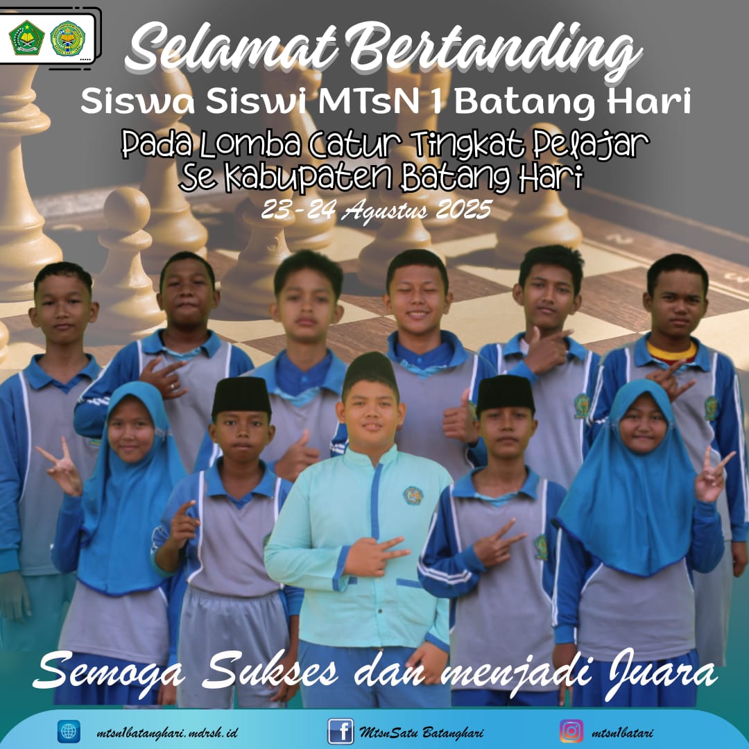 Perjuangan Sebelas Siswa MTsN 1 Batang Hari di Lomba Catur Pelajar Tingkat Kabupaten