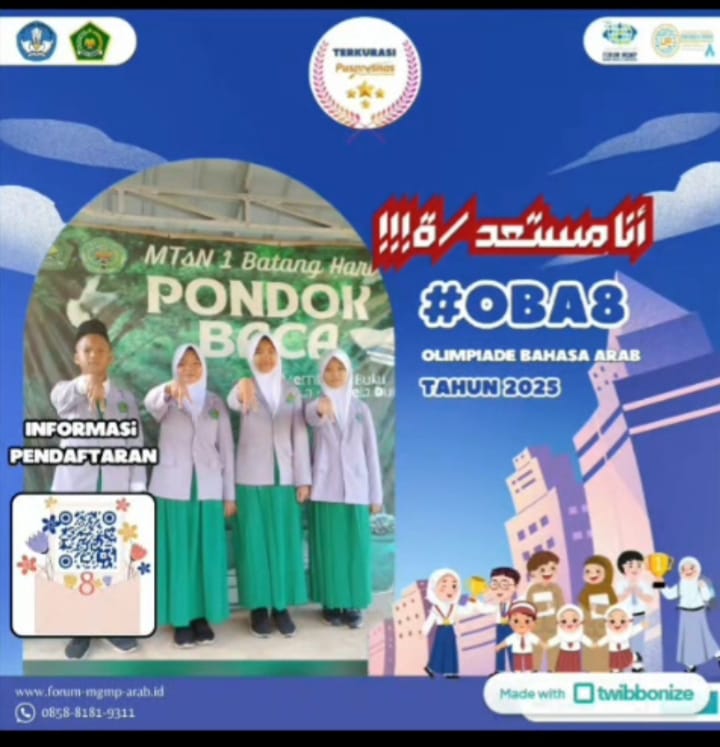 MTsN 1 Batang Hari Berpartisipasi dalam #OBA8 Olimpiade Bahasa Arab Tingkat Kabupaten 2025