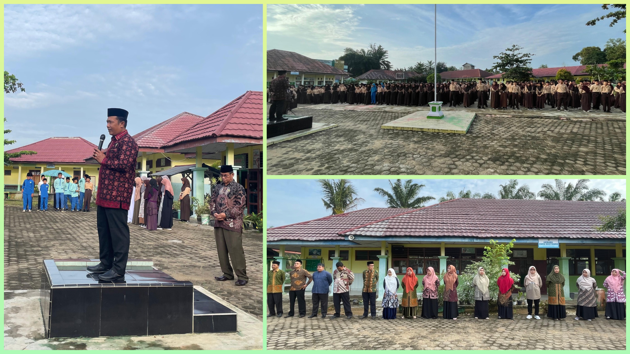 Apel Pagi, MTsN 1 Batang Hari Semangat Sambut Perlombaan Isra Mi'raj