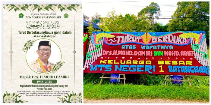 Innalillahi Wa Innailaihi Rajiun: Eks Kepala MTsN 1 Batang Hari dan Kepala Kemenag Batang Hari Tutup Usia