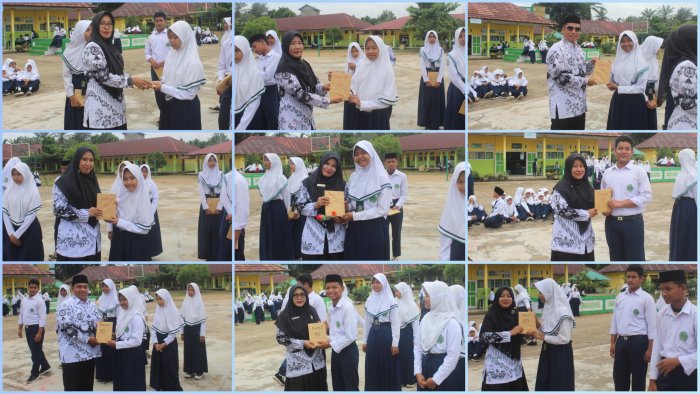 Semarak Hari Guru Nasional ke-80, MTsN 1 Batang Hari Bagikan Hadiah Lomba Pidato