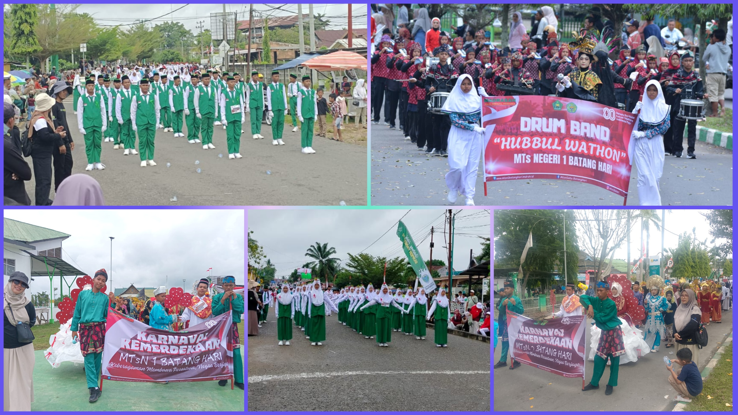 MTsN 1 Batang Hari Meriahkan Pawai Pembangunan HUT ke-80 RI 