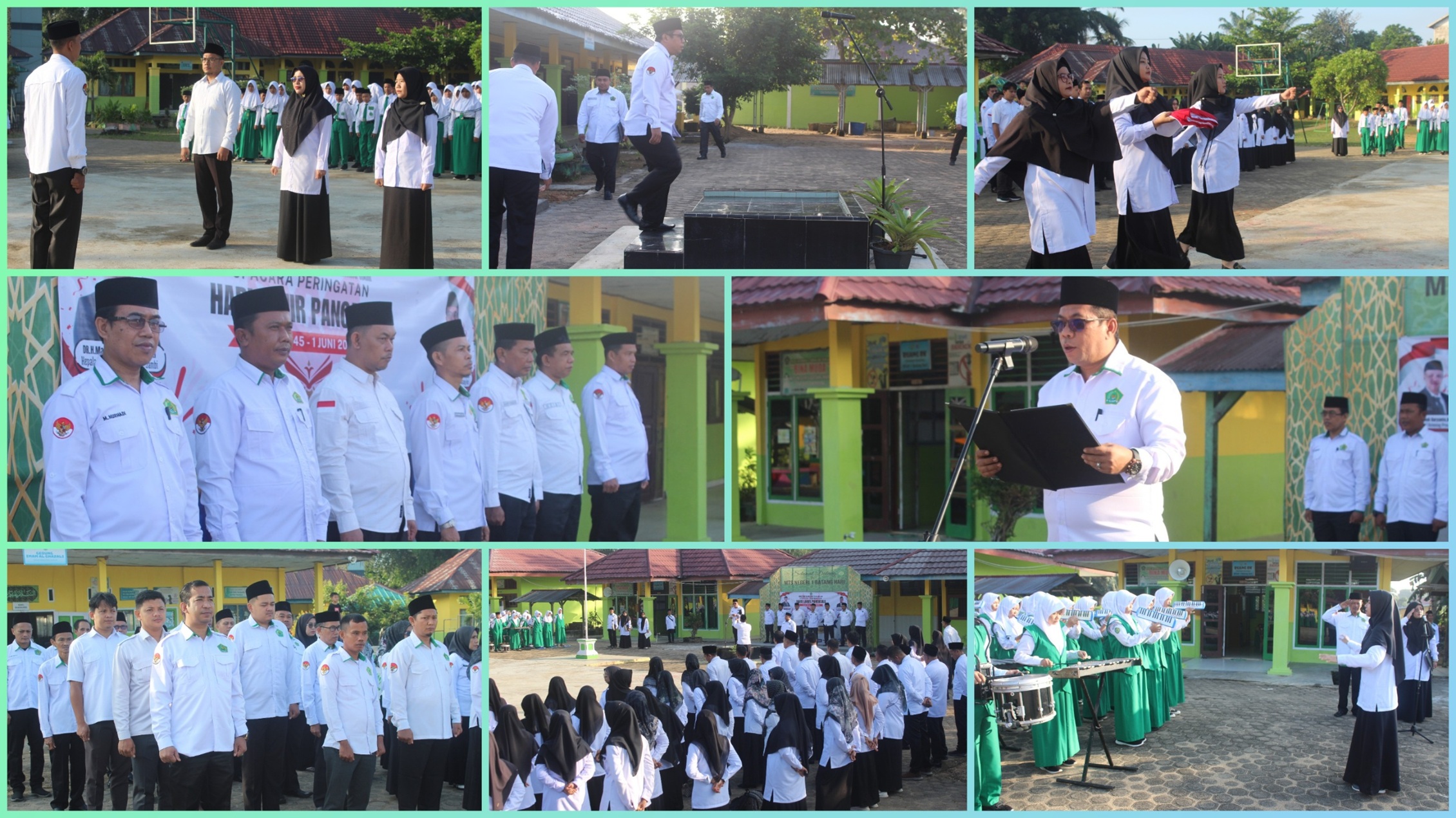 Kemenag Batang Hari Gandeng MTsN 1 Batang Hari Gelar Upacara Hari Lahir Pancasila, Tanamkan Nilai Kebangsaan
