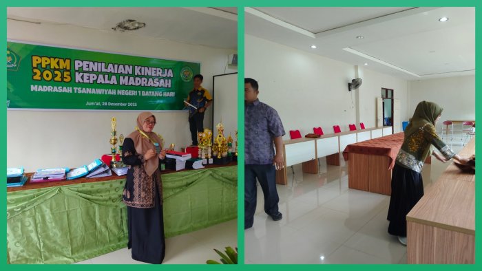 Sinyal Siap! Aula Asrama MTsN 1 Batang Hari Disulap, Sambut Penilaian Kinerja Kepala Madrasah Besok