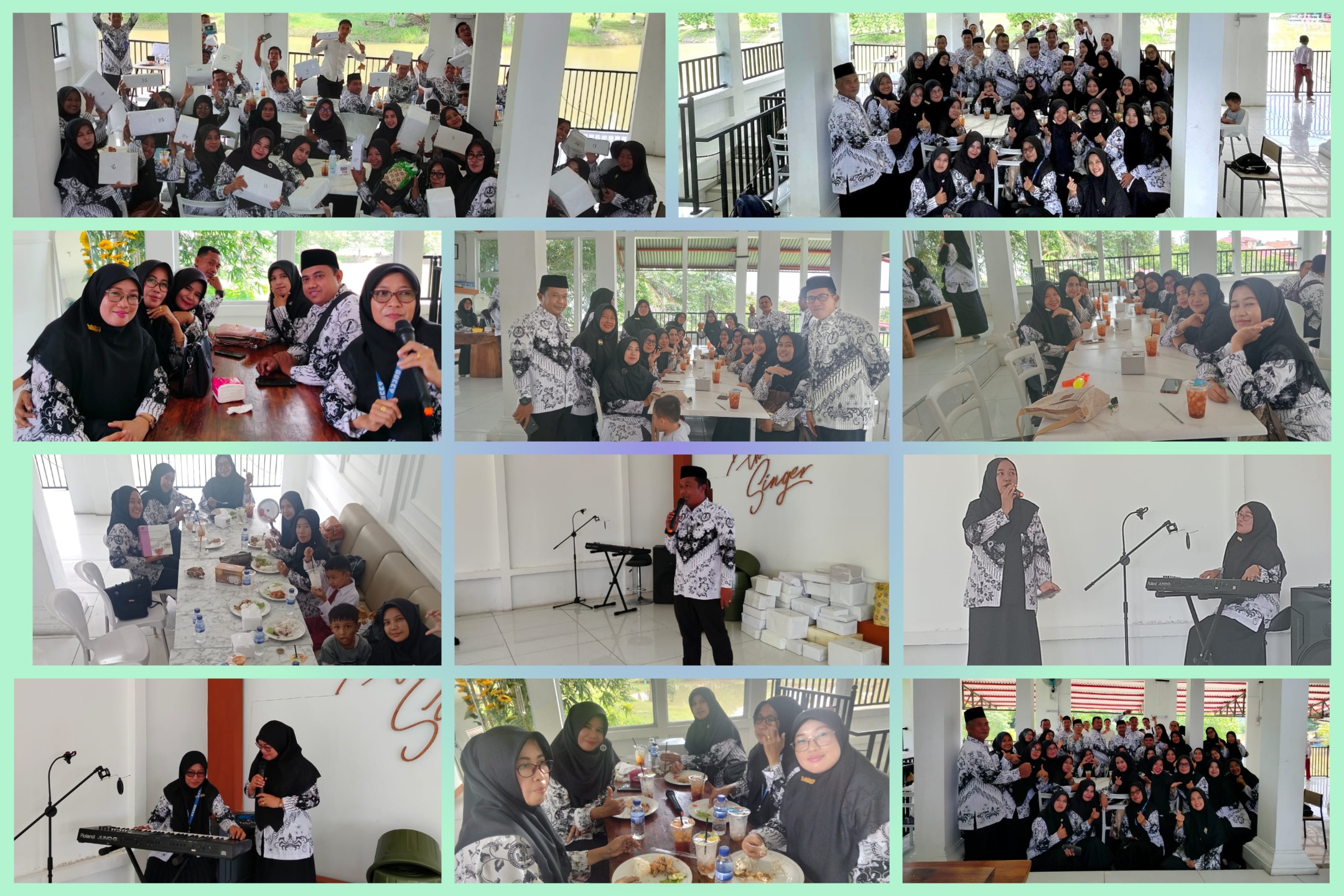 Kebersamaan Keluarga Besar MTsN 1 Batang Hari Dalam Rangka HGN dan PGRI Ke-79