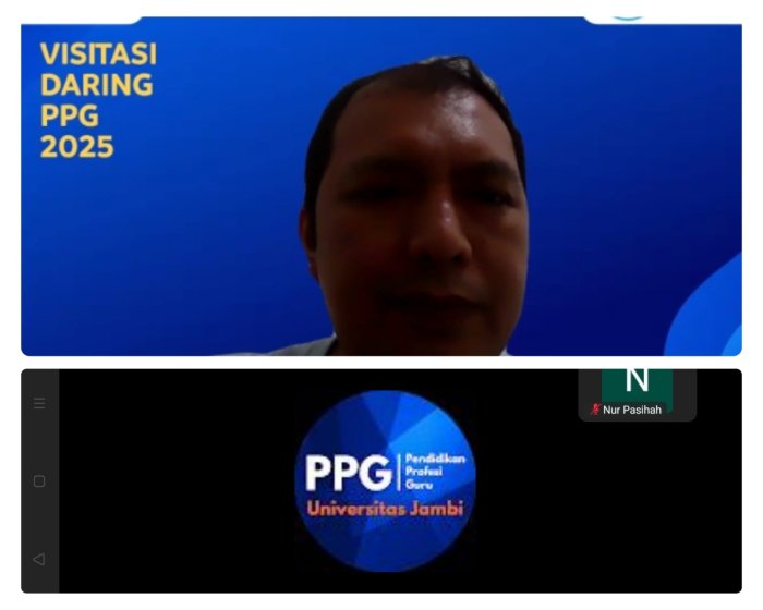 PPG LPTK UNJA: Guru yang terpanggil Ikuti Zoom Visitasi Daring untuk Penyelesaian Kendala Pembelajaran
