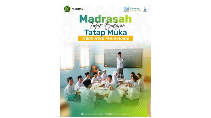 Tegaskan Kedisiplinan, Kemenag Instruksikan Madrasah Tetap Gelar Belajar Tatap Muka Penuh