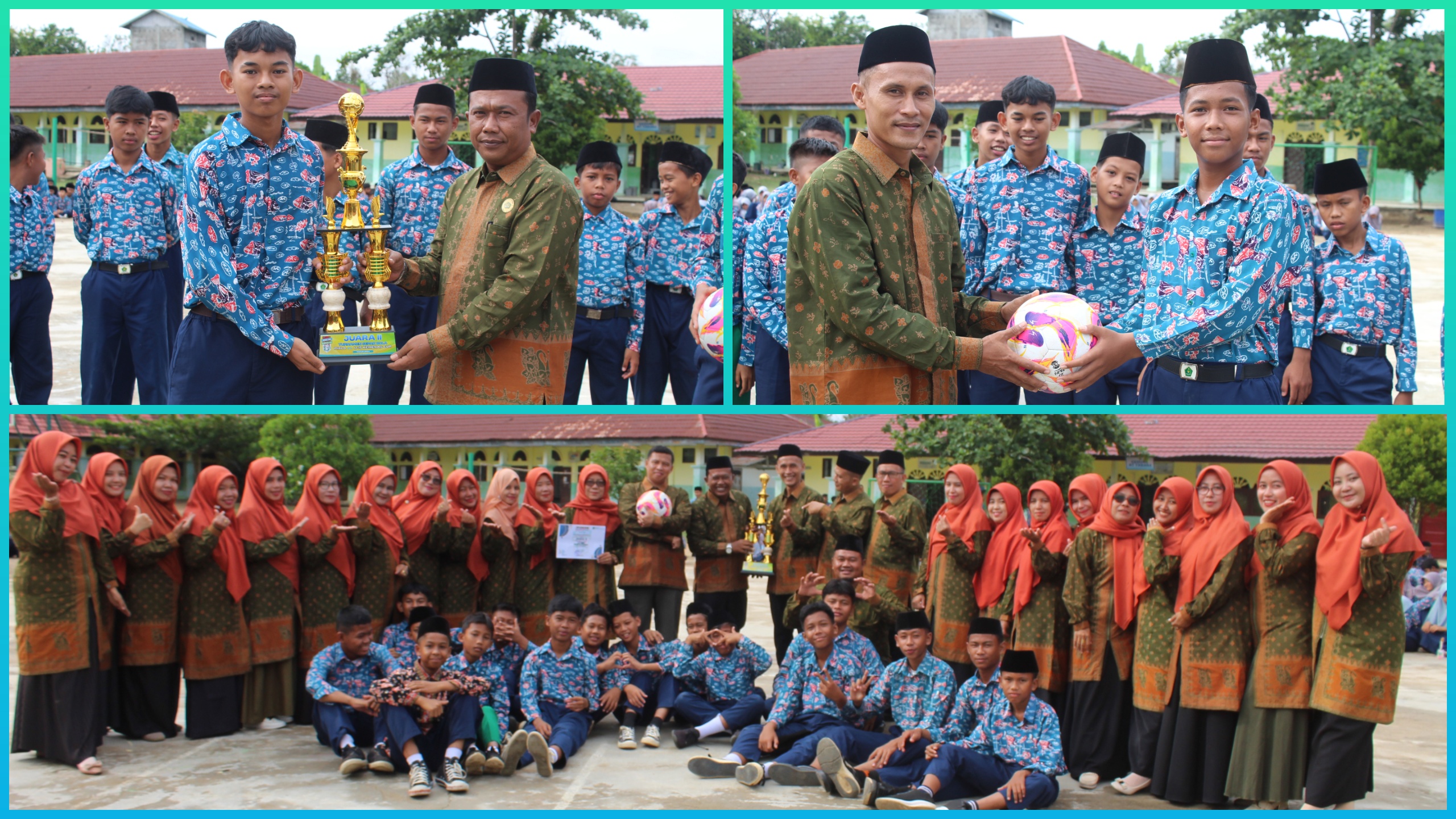 Siswa Berprestasi MTsN 1 Batang Hari Lakukan Penyerahan Piala Untuk Madrasah