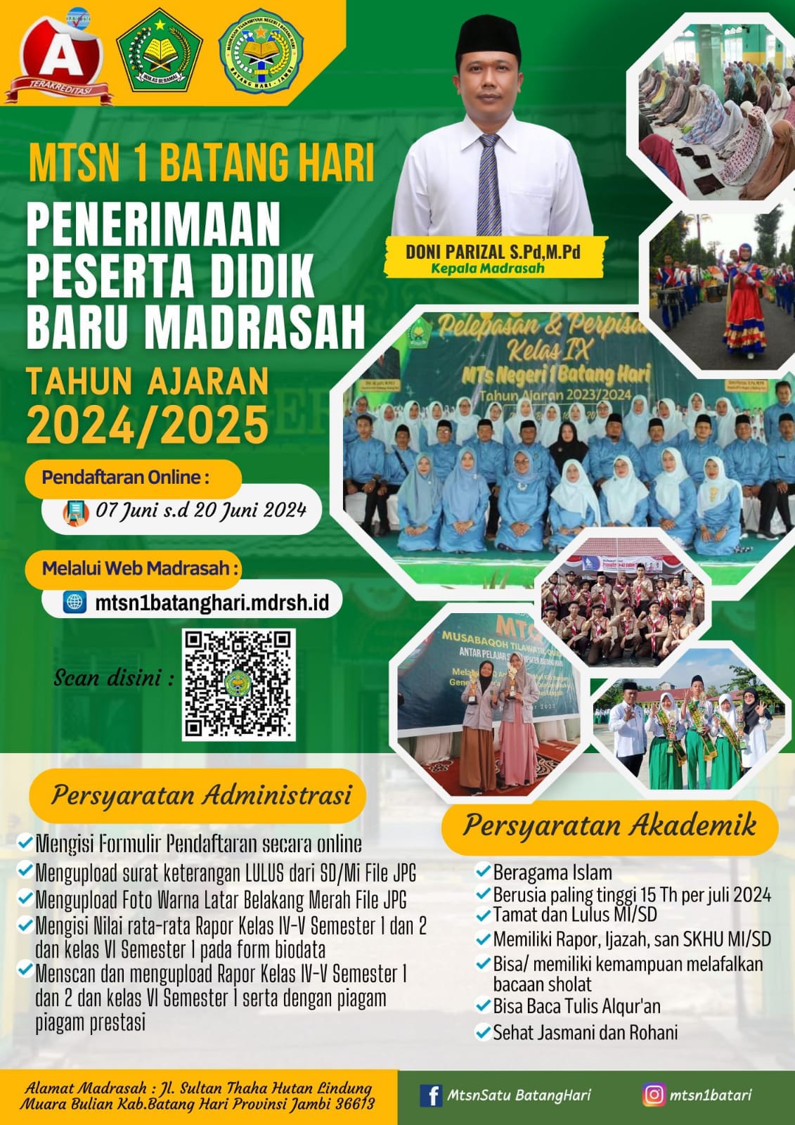 PENGUMUMAN PENERIMAAN PESERTA DIDIK BARU TP.2024-2025
