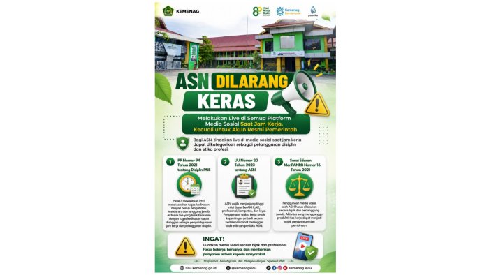 Tegakkan Disiplin, ASN MTsN 1 Batang Hari Siap Patuhi Larangan Live Media Sosial Saat Jam Kerja