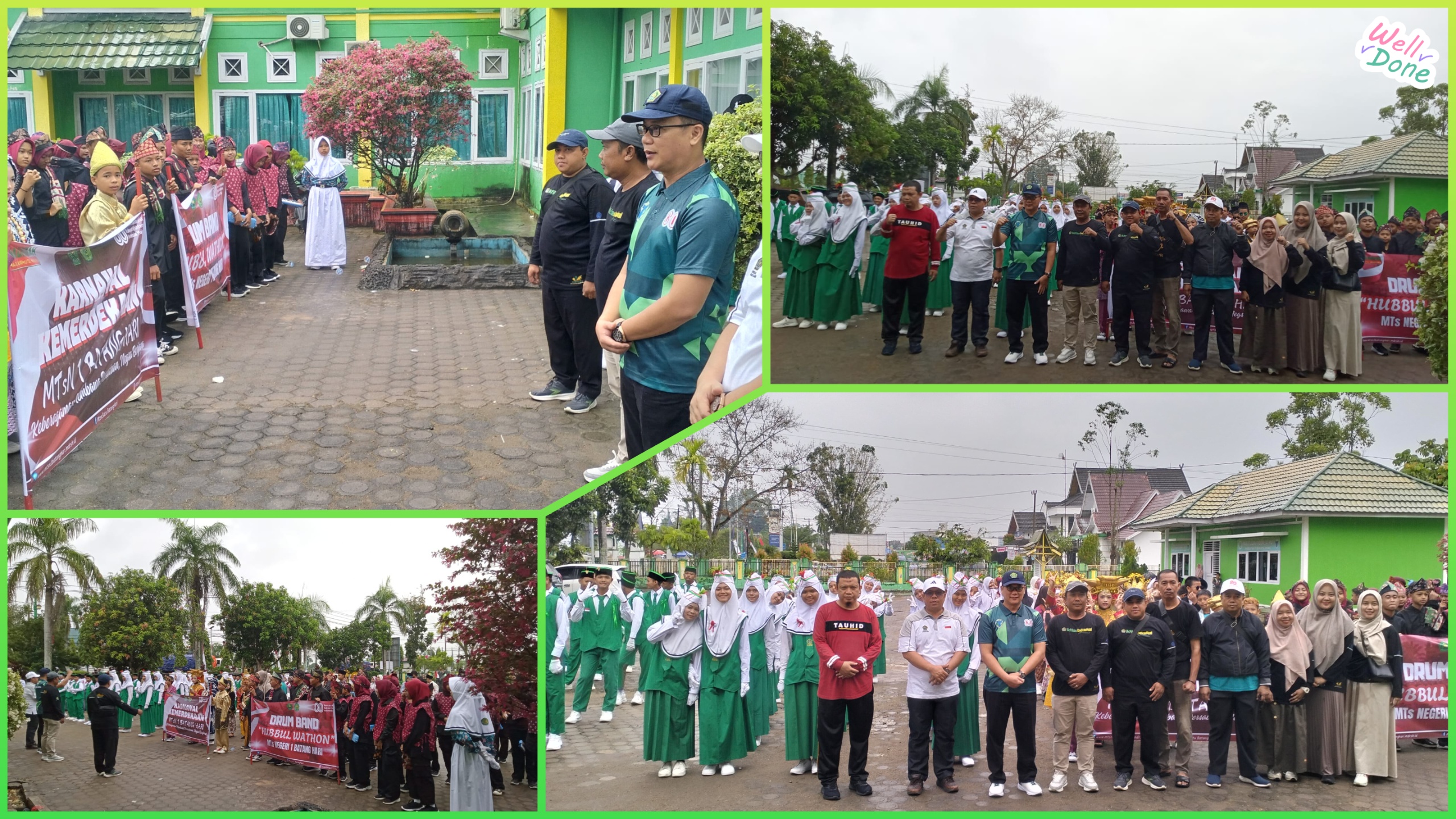 Kepala Kemenag dan Kasubag TU Lepas Tim Pawai MTsN 1 Batang Hari dalam HUT RI ke-80 Batang Hari