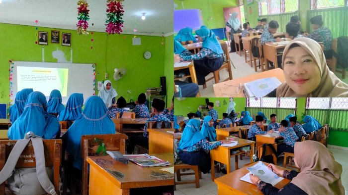 Supervisi di MTsN 1 Batang Hari: Ibu Nurpasihah Terapkan Metode Pengajaran Narrative Text
