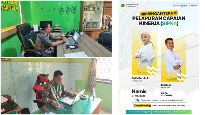 Optimalkan Akuntabilitas Lembaga, Kepala dan Bendahara MTsN1 Batang Hari Ikuti Bimtek Pelaporan Capaian Kinerja (SIPKA)