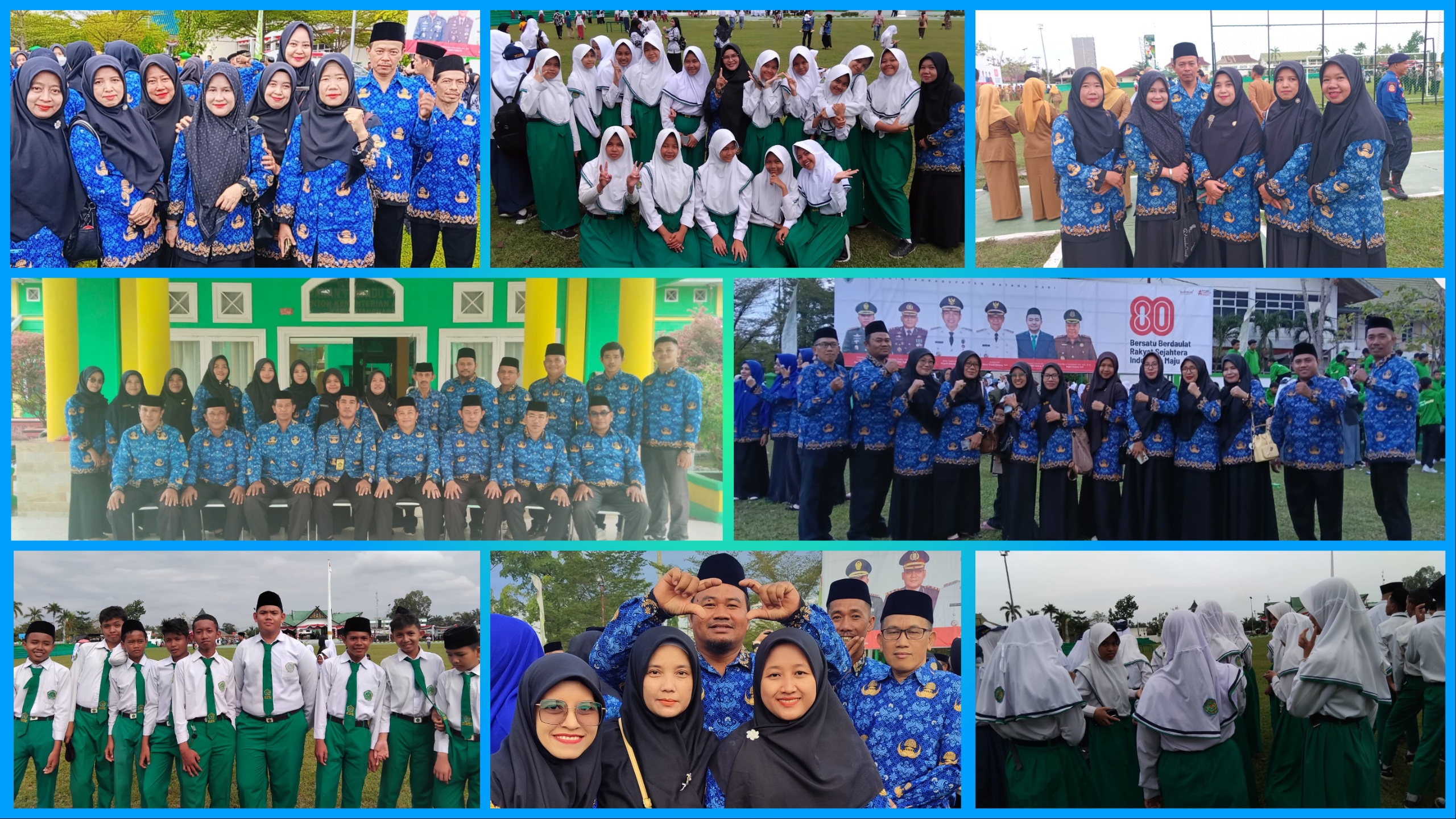 MTsN 1 Batang Hari Berpartisipasi dalam Upacara HUT ke-80 RI di Kabupaten Batang Hari