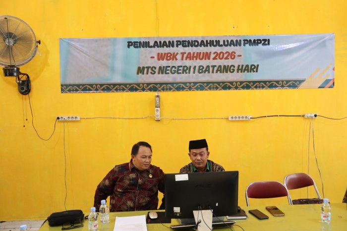 Kasi Penmad Kemenag Batang Hari Kawal Ketat Penilaian PMPZI MTsN 1 Batang Hari Menuju WBK 2026