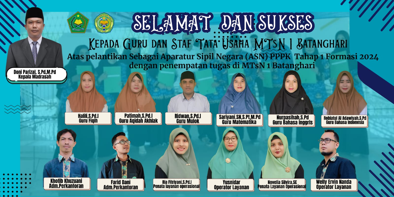 12 Tenaga Honorer MTsN 1 Batang Hari Resmi Jadi PPPK Tahap I Formasi Tahun 2024