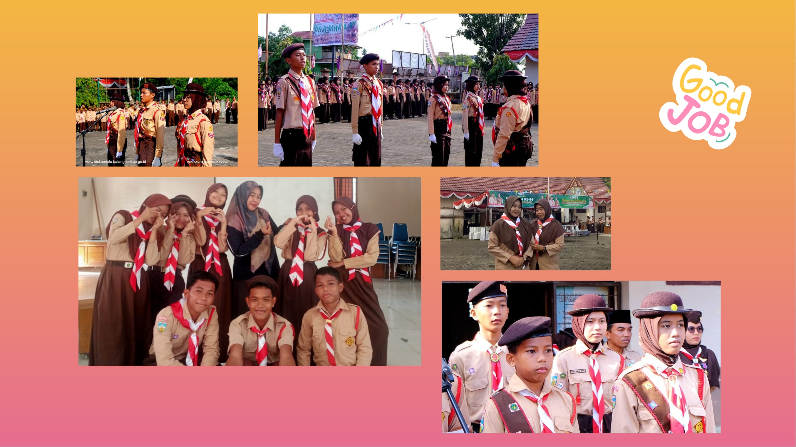 7 Pramuka Penggalang MTsN 1 Batang Hari Jadi Petugas Upacara Hari Pramuka ke-64