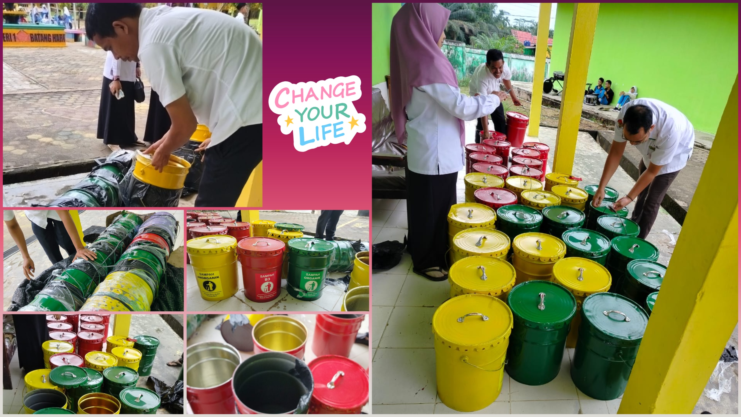 Wujudkan Madrasah Hijau, MTsN 1 Batanghari Sediakan Tempat Sampah Sesuai Standar Kesehatan 