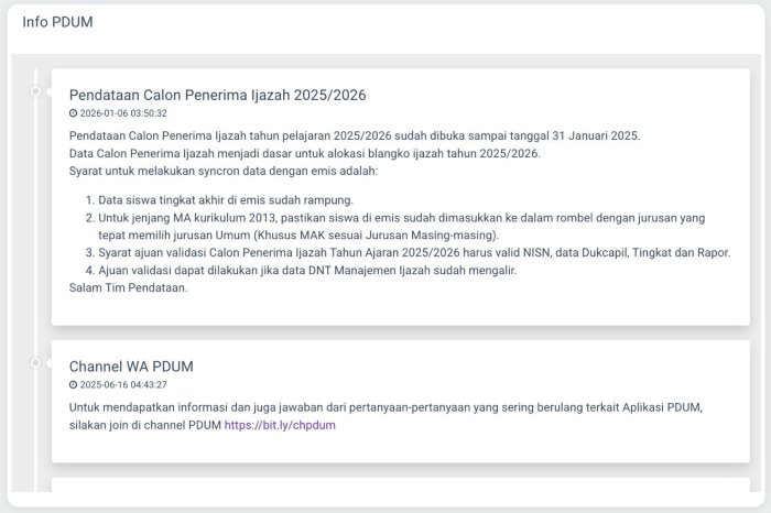 Optimalkan Akurasi Data, Operator PDUM MTsN 1 Batang Hari Mulai Proses Pendataan Ijazah TA 2025/2026