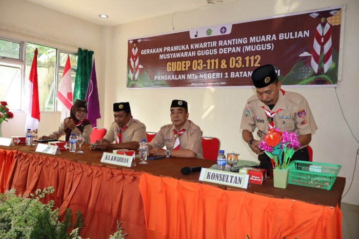 Musyawarah Gugus Depan 03.111-03.112 MTsN 1 Batang Hari Dihadiri Ketua Kwarran Muara Bulian