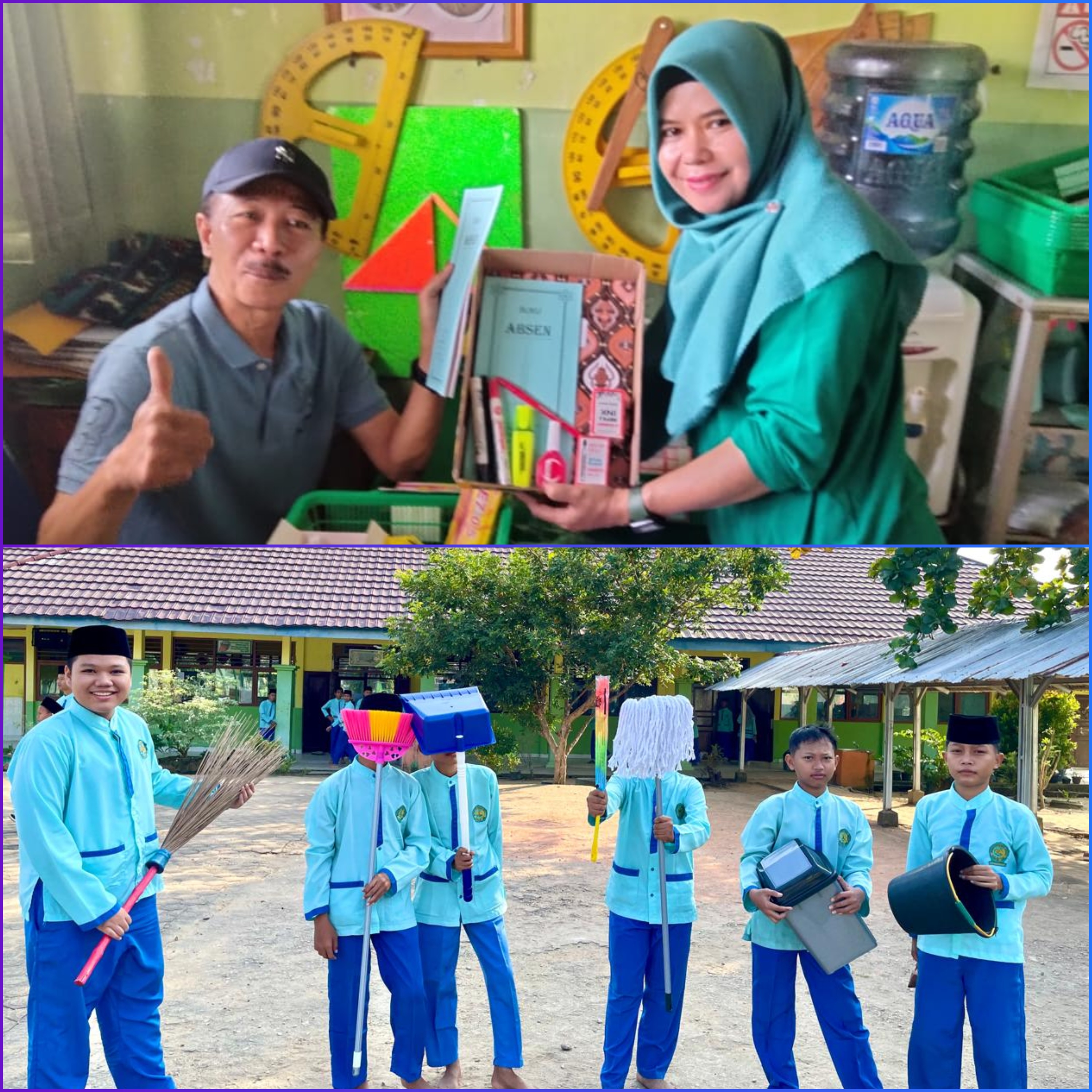 Guru dan Wali Kelas Terima ATK dan Alat Kebersihan
